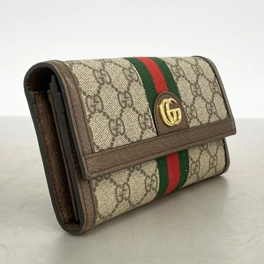 Gucci Wallet Ophidia Brown Beige Gold - Picture 2 of 10